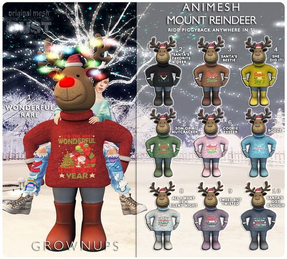 4 DUST - Animesh Mount Reindeer - She did it