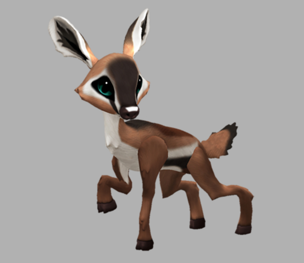 Anty Seafoam Male No Antlers Fawn Log. Breedable! No food necessary! Make Money!