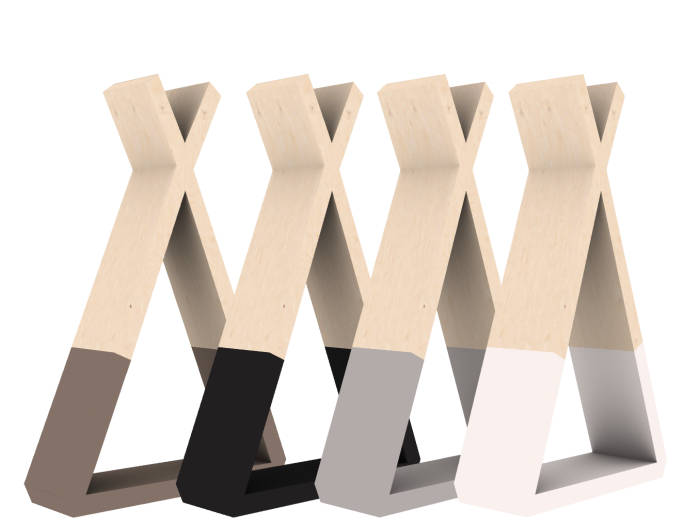 Deco Soup Teepee Shelves - Neutral   