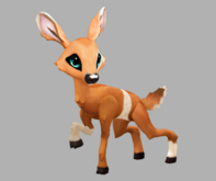 Capra Cyan Male No Antlers Fawn Log. Breedable! No food necessary! Make money!