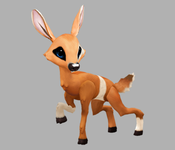 Capra Ocean Male No Antlers Fawn Log. Breedable! No food necessary! Make money!