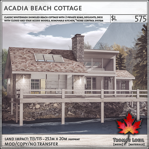 Trompe Loeil - Acadia Beach Cottage [mesh]