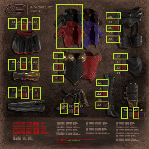 [AD] - Angelic SET black-red-black/red LEGACY