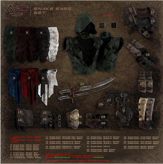[AD] - Snake Eyes SET completo LEGACY