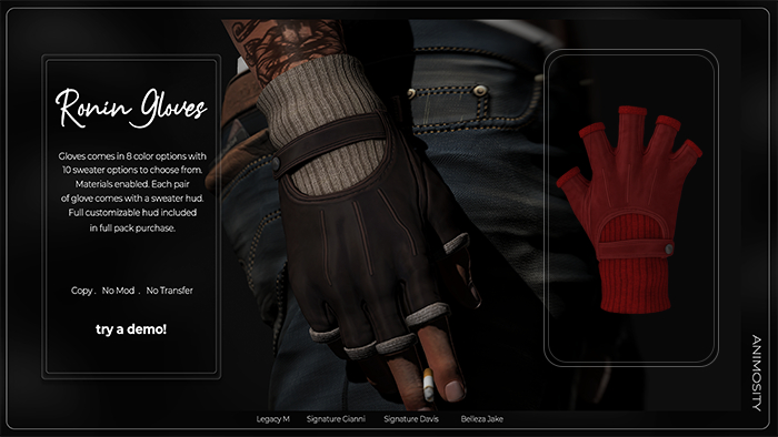 Animosity - Ronin Gloves - Red 