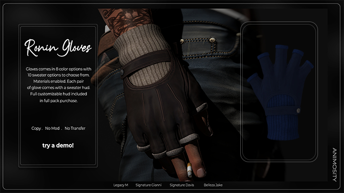 Animosity - Ronin Gloves - Navy