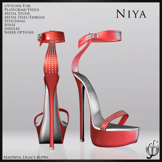 Felicity - Niya Stilettos (Red 2) Shoes Platform High Heels Sandals Maitreya Legacy Kupra