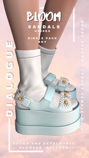 Dialogue BLOOM sandals unisex [SKY]