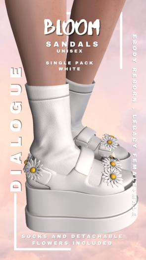 Dialogue BLOOM sandals unisex [WHITE] 
