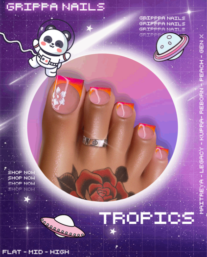 Grippa Pedi:: Tropics Set