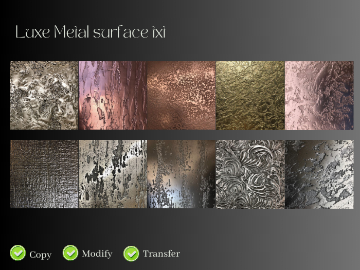 10 Luxe Metal Surface Design texture.