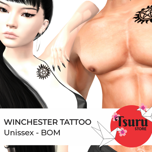  *Tsuru Store* Tattoo BOM Chest - Unissex - Winchester