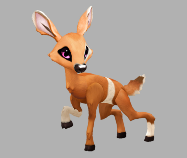 Capra Bubblegum Female No Antlers Fawn Log. Breedable! No food necessary! Make money!