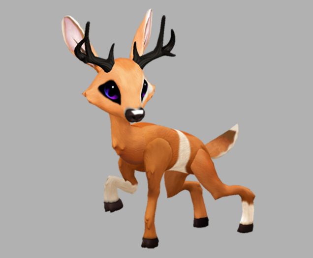 Capra Violet Male Deer Fawn Log. Breedable! No food necessary! Make money!