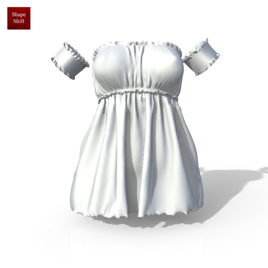 White Ruffle Dress Kupra Kups Reborn