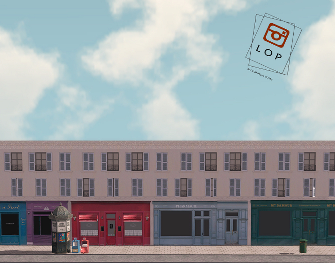 LOP La Rue Parisienne Backdrop