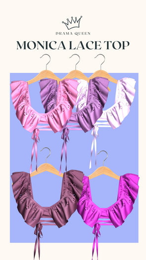 DRAMA QUEEN Monica Lace Top Purples Pack (ADD)