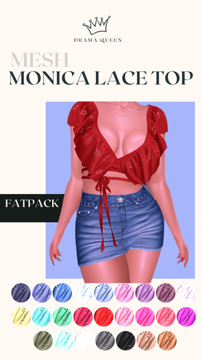 DRAMA QUEEN Monica Lace Top FatPack (ADD)