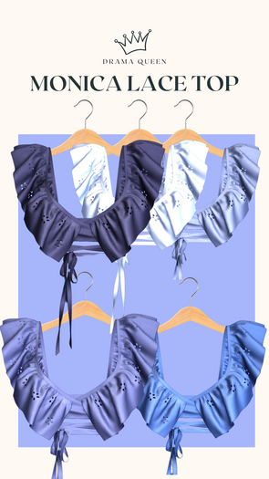 DRAMA QUEEN Monica Lace Top Blues Pack (ADD)