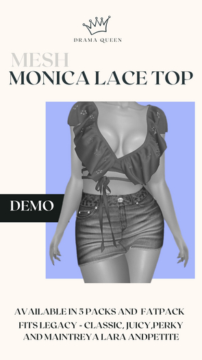 DRAMA QUEEN Monica Lace Top DEMO (ADD)