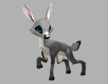 SILVY TEARDROP FEMALE (NO ANTLERS) Fawn Log. Breedable! No food necessary! Make money!