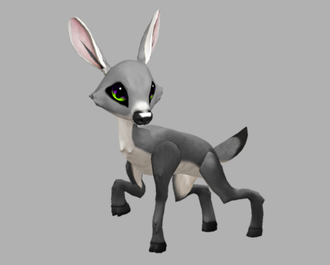 SILVY GHASTLY MALE NO ANTLERS FAWN LOG. BREEDABLE! NO FOOD NECESSARY! MAKE MONEY!