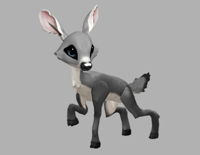 SILVY SLATE MALE NO ANTLERS FAWN LOG. BREEDABLE! NO FOOD NECESSARY! MAKE MONEY!