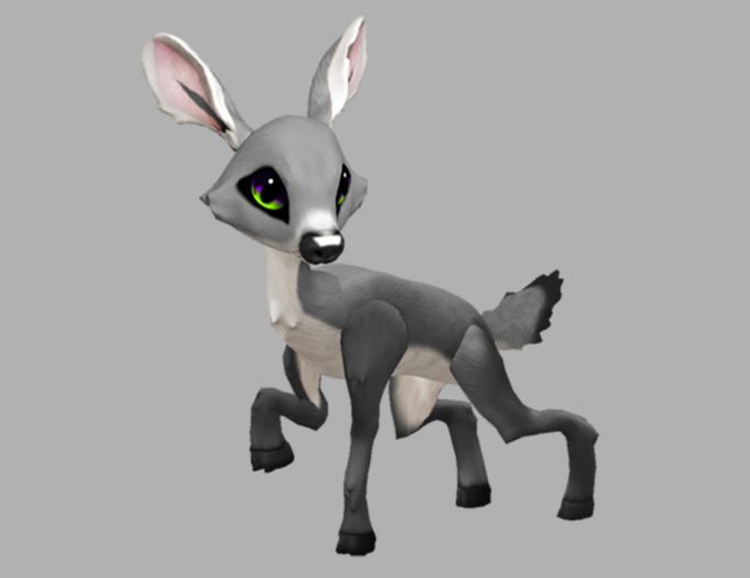 SILVY GHASTLY FEMALE (NO ANTLERS) FAWN LOG. BREEDABLE! NO FOOD NECESSARY! MAKE MONEY!