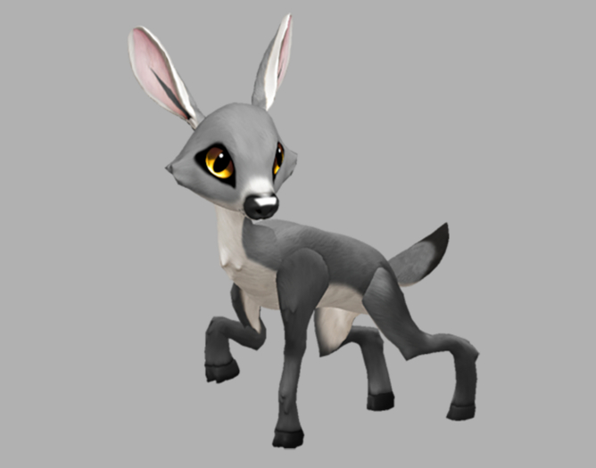 SILVY GOLDSPECK FEMALE (NO ANTLERS) FAWN LOG. BREEDABLE! NO FOOD NECESSARY! MAKE MONEY!