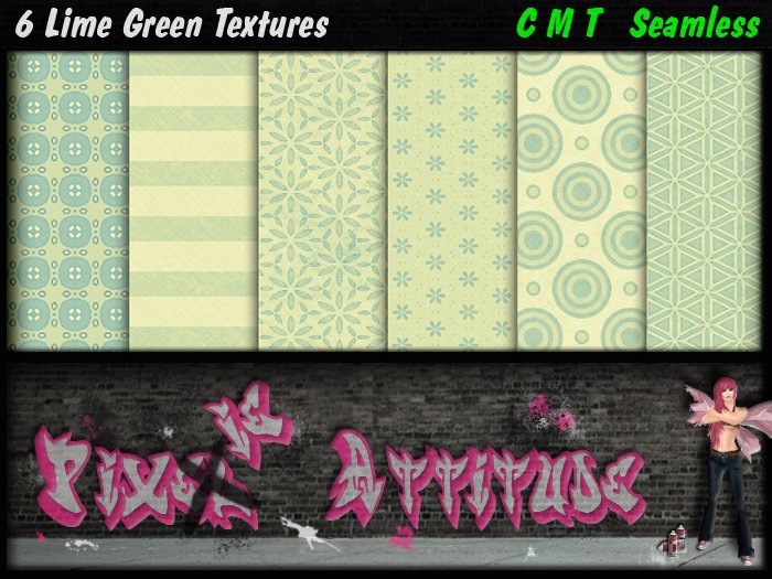 6 Lime Green Tileable Textures