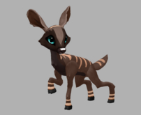 CHOCOSABER CYAN MALE NO ANTLERS FAWN LOG. BREEDABLE! NO FOOD NECESSARY! MAKE MONEY!