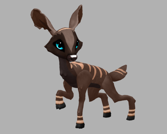 CHOCOSABER BLUESPECK FEMALE (NO ANTLERS) FAWN LOG. BREEDABLE! NO FOOD NECESSARY! MAKE MONEY!