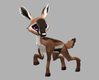 ANTY BUBBLEGUM FEMALE (NO ANTLERS) FAWN LOG. BREEDABLE! NO FOOD NECESSARY! MAKE MONEY!