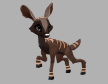 CHOCOSABER SILVER MALE NO ANTLERS FAWN LOG. BREEDABLE! NO FOOD NECESSARY! MAKE MONEY!