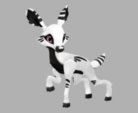 INKY BLUSHING FEMALE NO ANTLERS FAWN LOG. BREEDABLE! NO FOOD NECESSARY! MAKE MONEY!