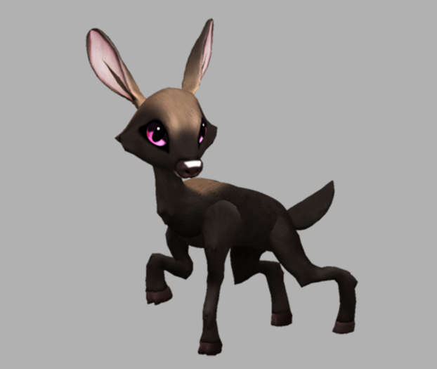 MOUSSE BUBBLEGUM FEMALE NO ANTTLERS FAWN LOG. BREEDABLE! NO FOOD NECESSARY! MAKE MONEY!