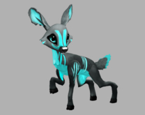 INSIGNIS CYAN MALE NO ANTLERS FAWN LOG. BREEDABLE! NO FOOD NECESSARY! MAKE MONEY!