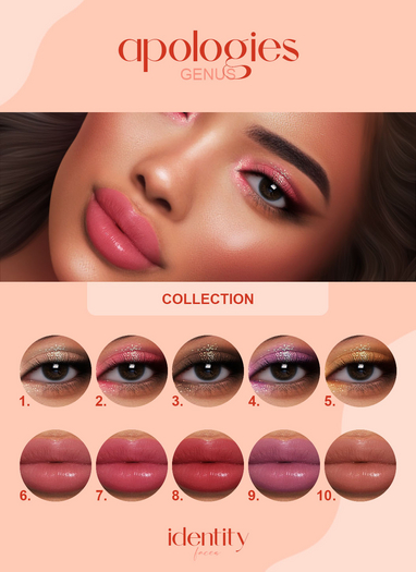 identity faces - genus apologies collection