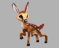 FAWNY SILVER MALE NO ANTLERS FAWN LOG. BREEDABLE! NO FOOD NECESSARY! MAKE MONEY!