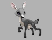 SILVY ULTRAVIOLET FEMALE NO ANTLERS FAWN LOG. BREEDABLE! NO FOOD NECESSARY! MAKE MONEY!