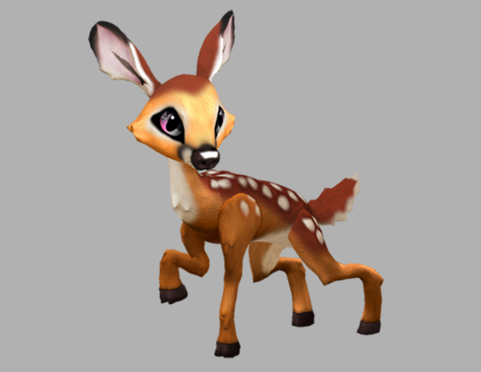 FAWNY BLUSHING MALE NO ANTLERS FAWN LOG. BREEDABLE! NO FOOD NECESSARY! MAKE MONEY!