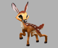 FAWNY GILDED MALE NO ANTLERS FAWN LOG. BREEDABLE! NO FOOD NECESSARY! MAKE MONEY!