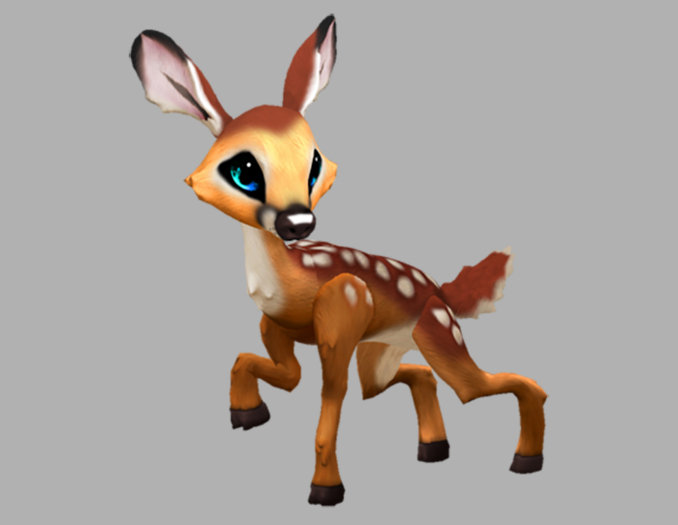 FAWNY SPLASHY FEMALE NO ANTLERS FAWN LOG. BREEDABLE! NO FOOD NECESSARY! MAKE MONEY!