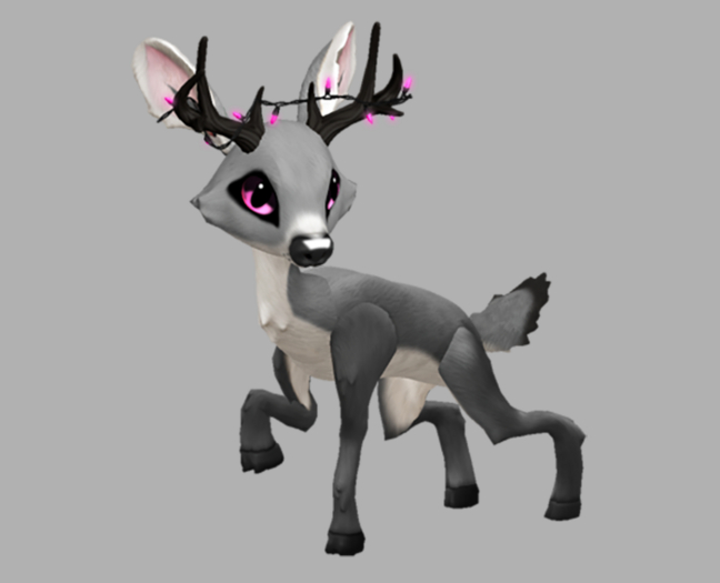 SILVY BUBBLEGUM MALE PINK LIGHTS FAWN LOG. BREEDABLE! NO FOOD NECESSARY! MAKE MONEY!