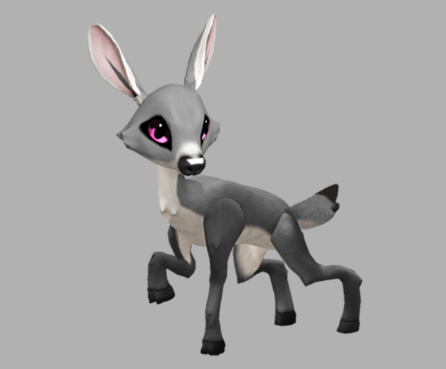 SILVY BUBBLEGUM FEMALE (PINK LIGHTS DNA) FAWN LOG. BREEDABLE! NO FOOD NECESSARY! MAKE MONEY!