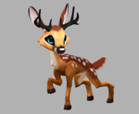 FAWNY CYAN MALE DEER FAWN LOG. BREEDABLE! NO FOOD NECESSARY! MAKE MONEY!