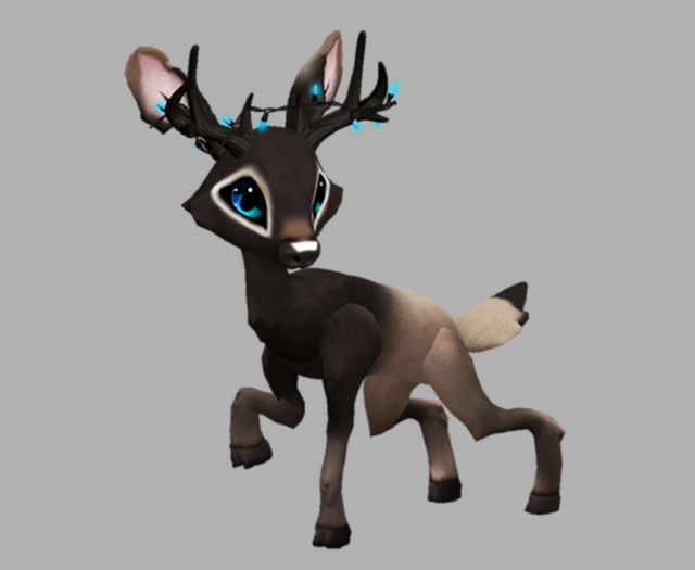 ELKY TEARDROP MALE BLUE LIGHTS FAWN LOG. BREEDABLE! NO FOOD NECESSARY! MAKE MONEY!