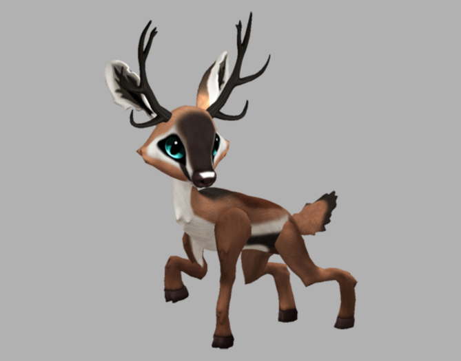 ANTY CYAN MALE ELK FAWN LOG. BREEDABLE! NO FOOD NECESSARY! MAKE MONEY!