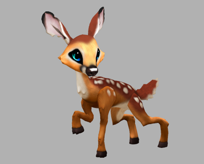 FAWNY SPLASHY FEMALE (ELK DNA) FAWN LOG. BREEDABLE! NO FOOD NECESSARY! MAKE MONEY!