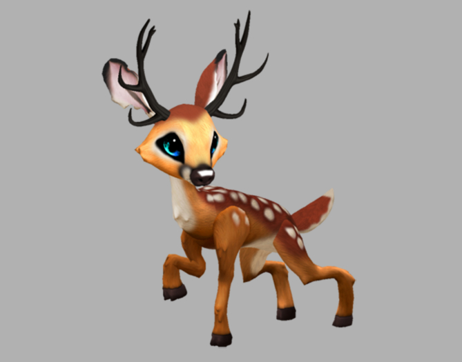 FAWNY SPLASHY MALE ELK FAWN LOG. BREEDABLE! NO FOOD NECESSARY! MAKE MONEY!
